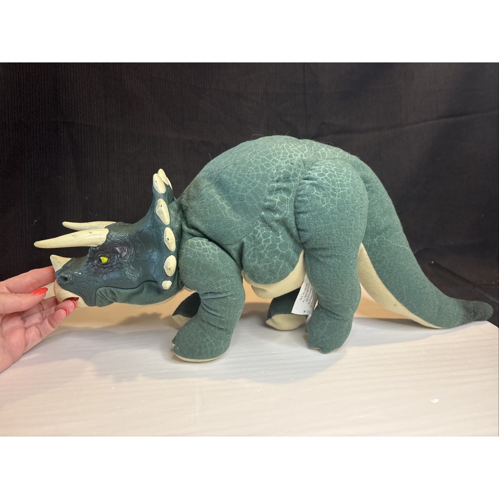 Vtg 1996 Jurassic Park Lost World Triceratops Puppet Plush Hasbro JP17 20in